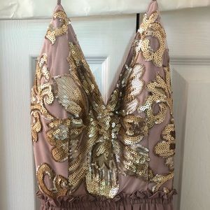 Soieblu open back maxi dress